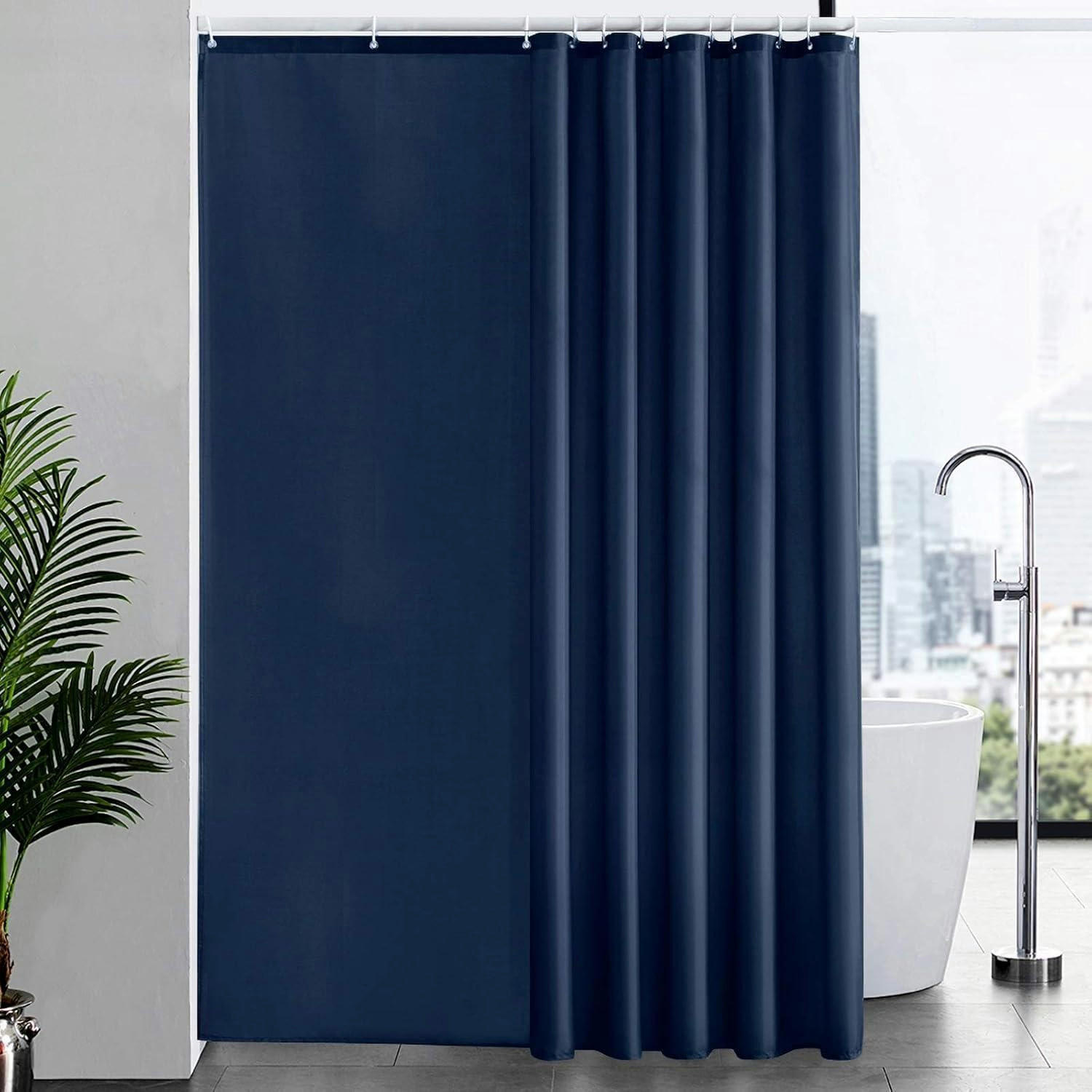 DUSCHVORHANG Dunkelblau 200 x 240 cm - Dunkelblau, Textil (200/240cm)