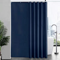 DUSCHVORHANG Dunkelblau 200 x 240 cm - Dunkelblau, Textil (200/240cm)