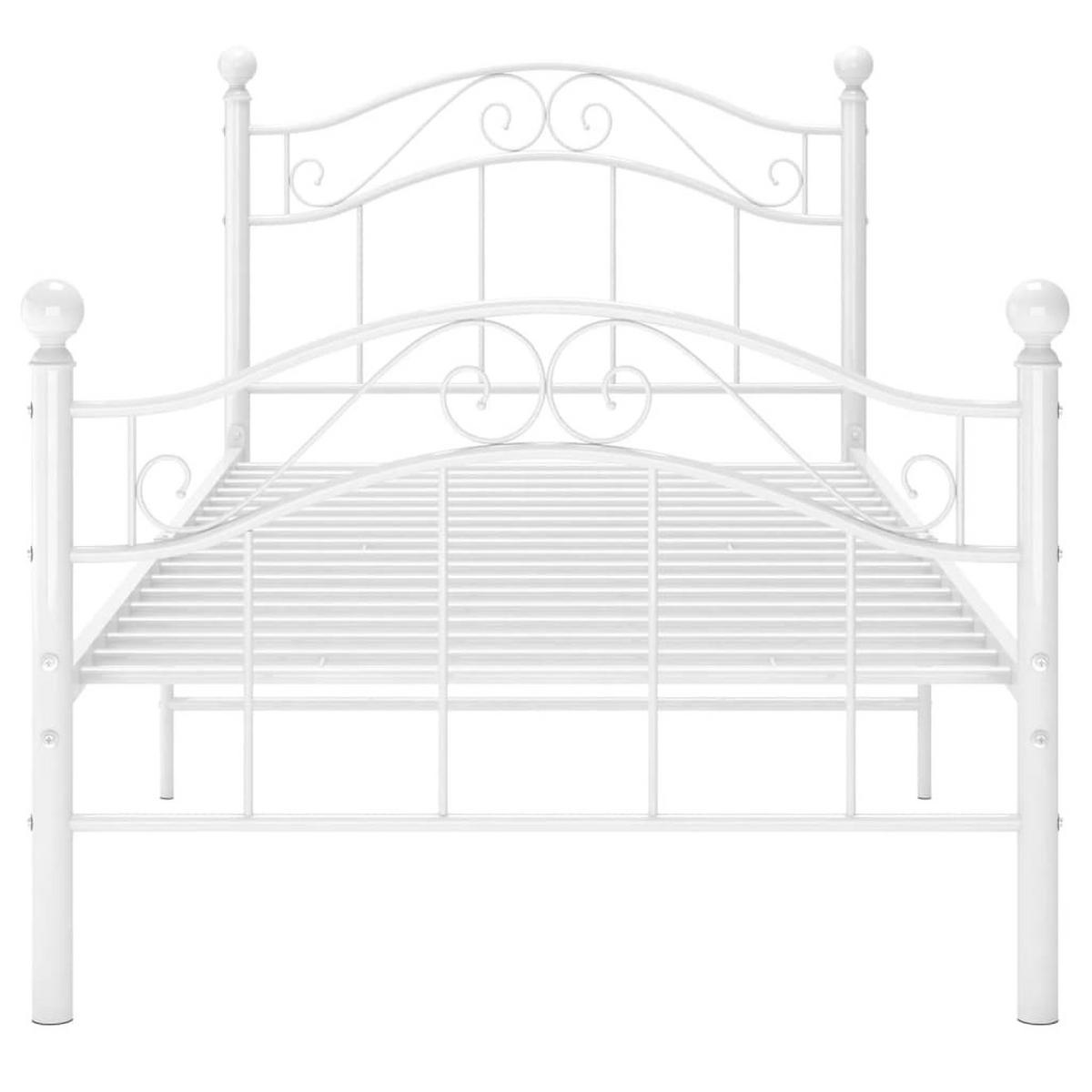 BETT Weiss Metall 100/200 Cm - Weiß, Holz (100/200cm) - vidaXL