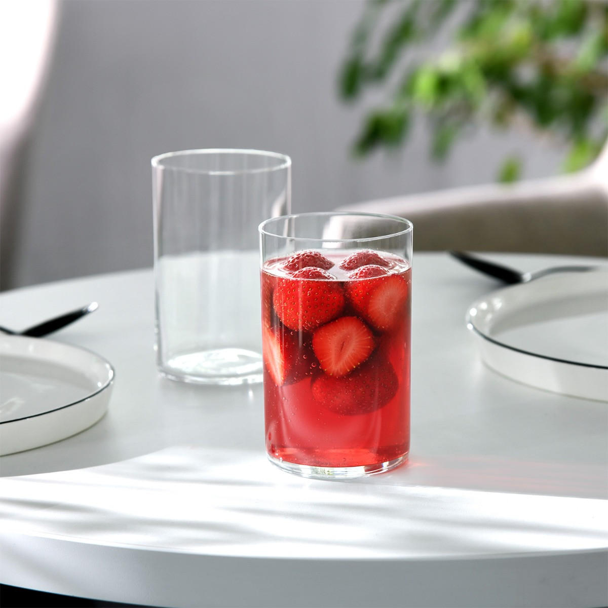 WASSERSET POLKA, 4ER-SET, 250 ML - Transparent, Glas (0.25L) - Krosno Glass