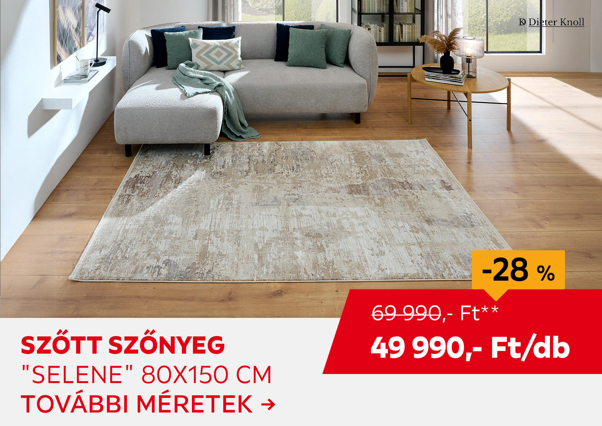 SZŐTT SZŐNYEG "SELENE" 80 X 150 CM Kiemelt termék 69990 Ft.- helyett 49990 Ft.-