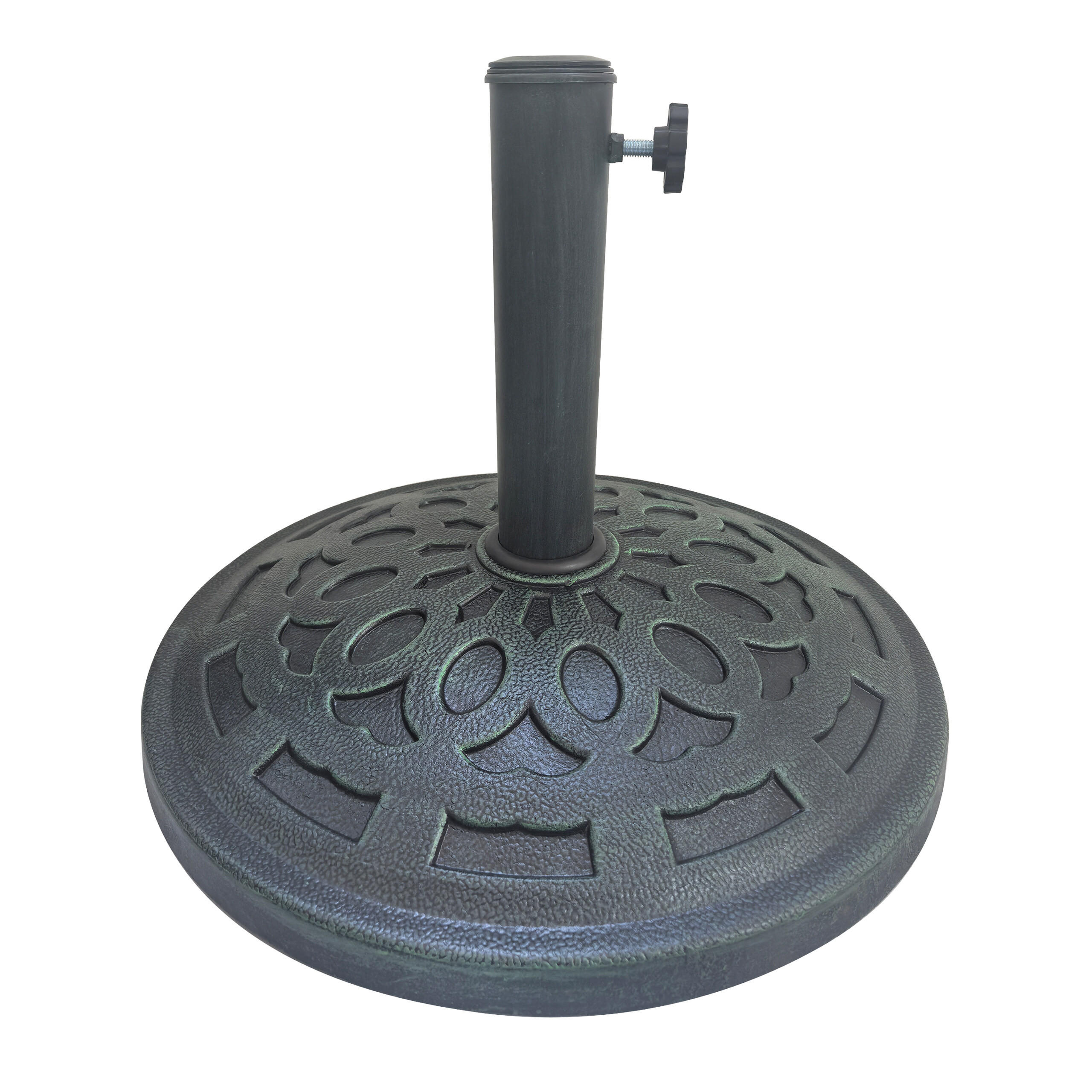 STOJAN slunečník - černá, kov/plast (49/49cm) - Relaxdays