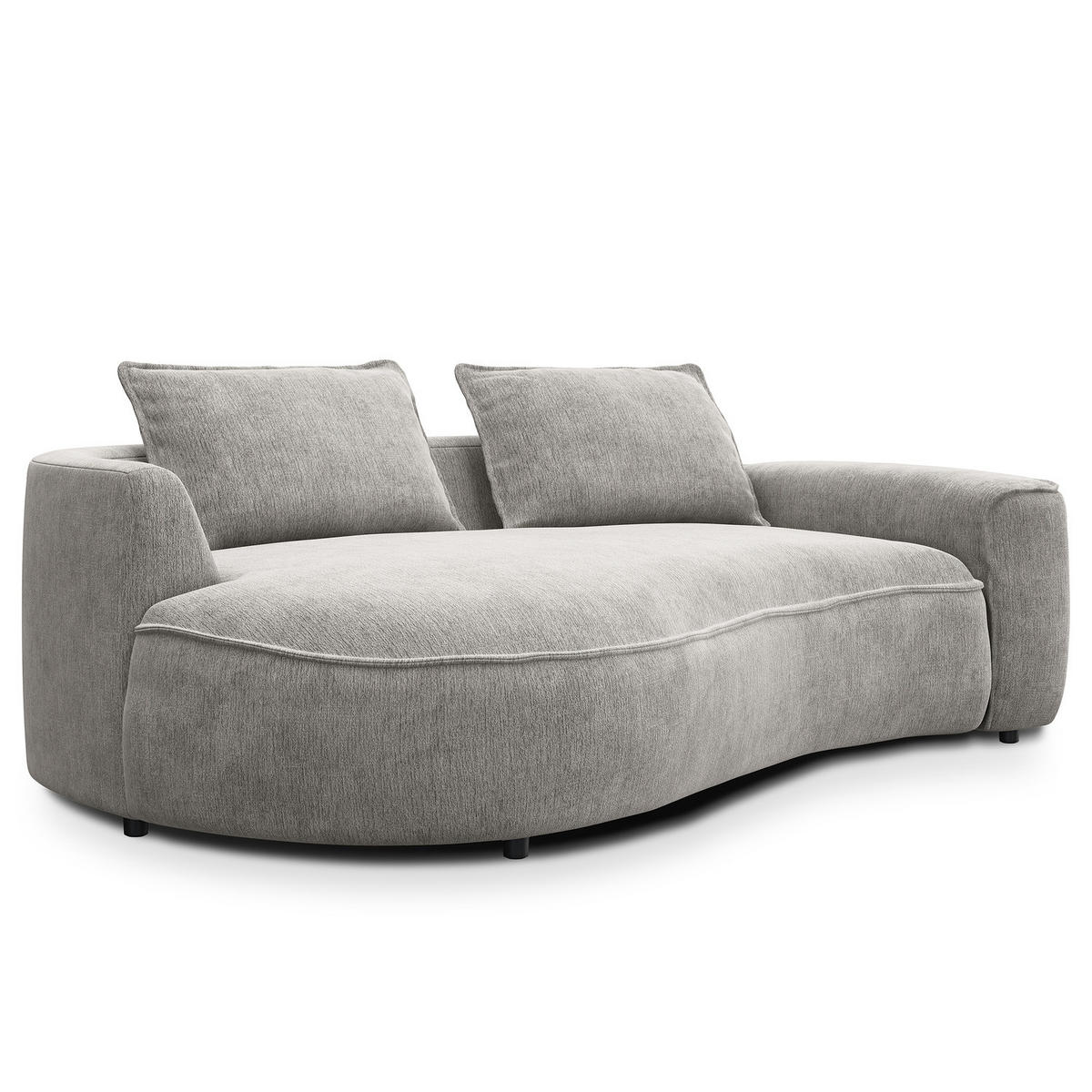 2,5-SITZER SOFA - Hellgrau, Textil (217/82/156cm) - home24