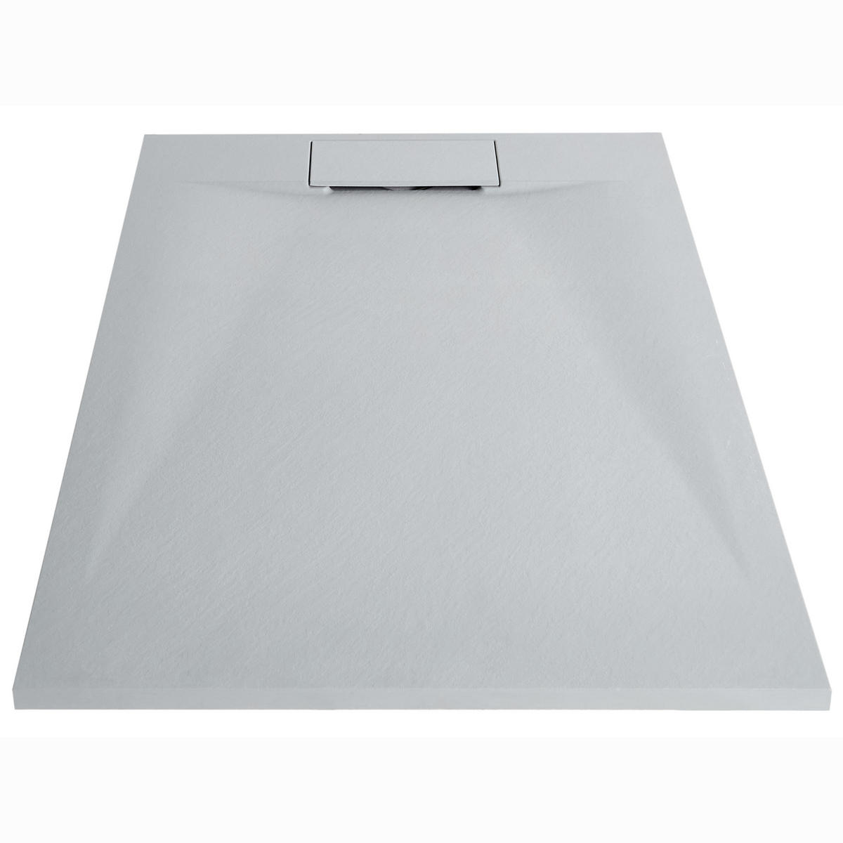 CĂDIȚĂ DE DUȘ 80/120/3 cm gri Azzurro - gri închis/gri, material plastic (120/3/80cm) - Beliani
