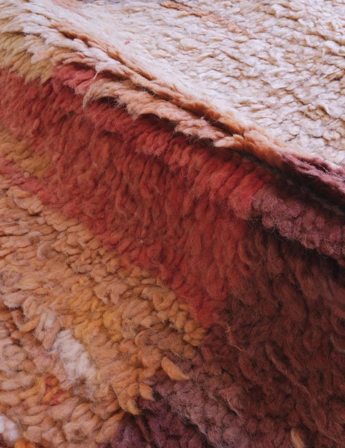 BERBERTEPPICH abstrakt und raffiniert aus Wolle 140x 200 cm - Multicolor, Naturmaterialien (140/200cm) - AFK Living