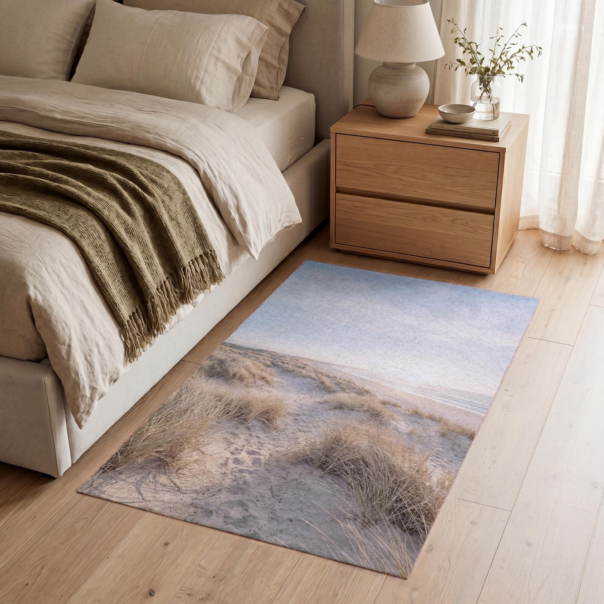 PREPROGE - Sipine - 90x150 cm - peščene barve, umetna masa/tekstil (90/0.4cm) - OnlyWow