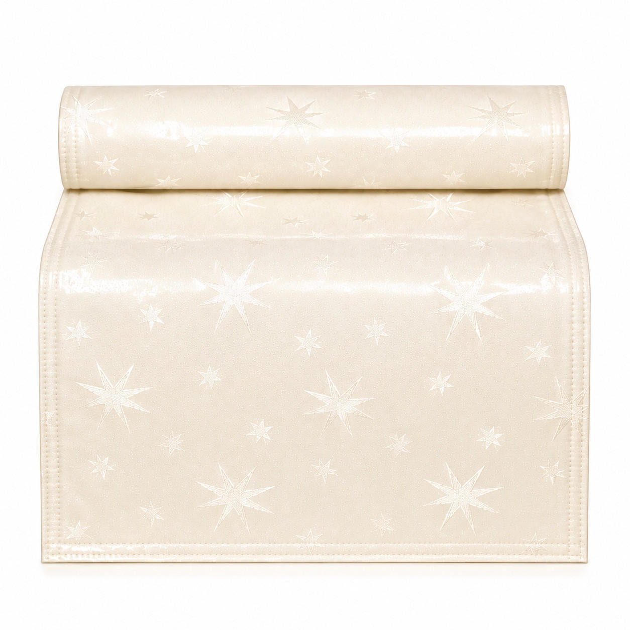 TISCHLÄUFER 30/160 cm Lurex Sterne Creme - Creme, Textil (30/160cm) - TiborTex