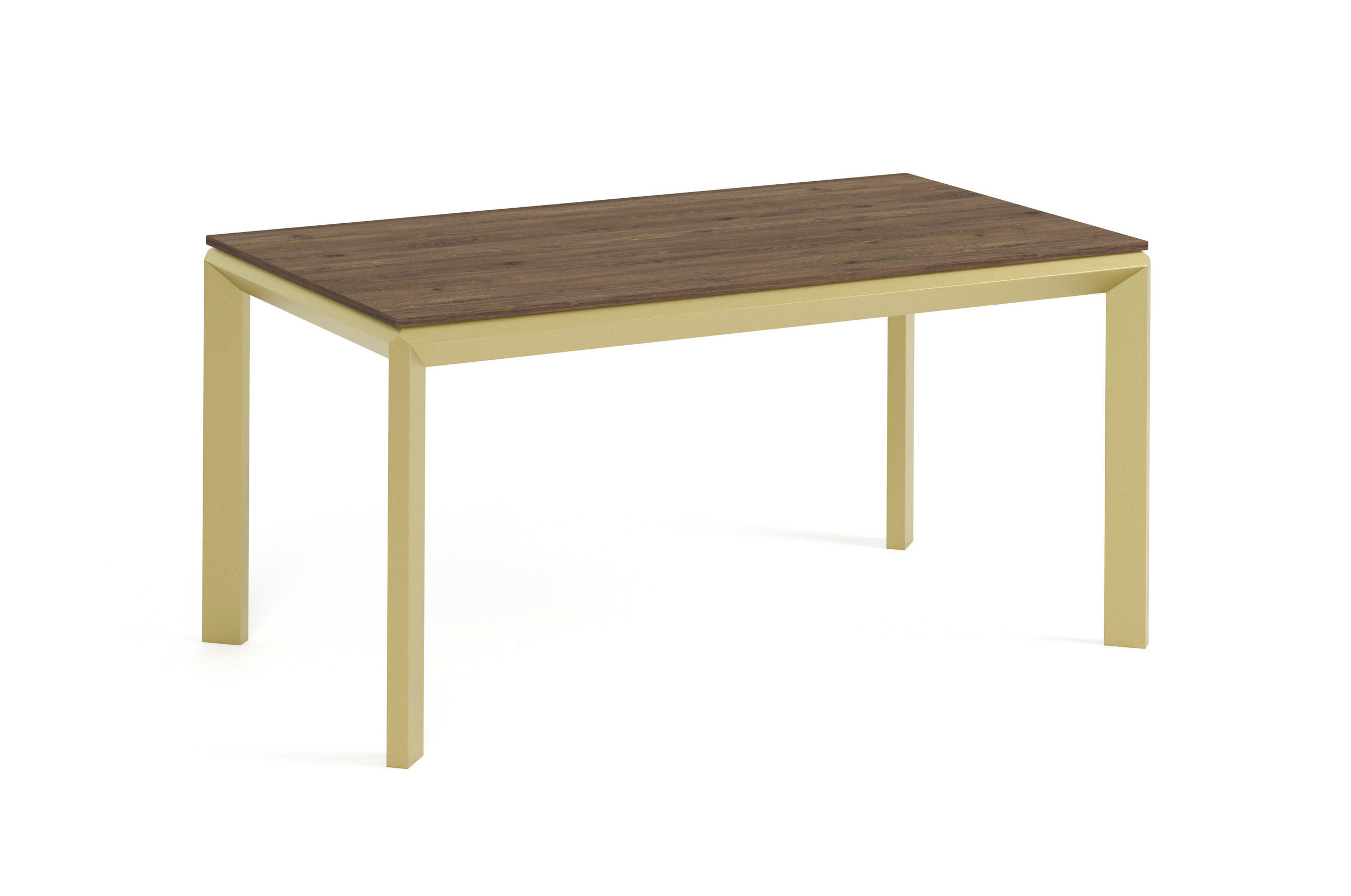 Meblini Esstisch Sand, Gold 160x76x90 cm