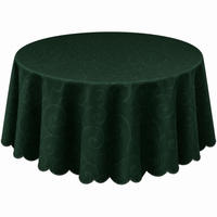 TISCHDECKE 135 cm rund Ornamente Dunkelgrün - Dunkelgrün, Textil (135cm) - TiborTex