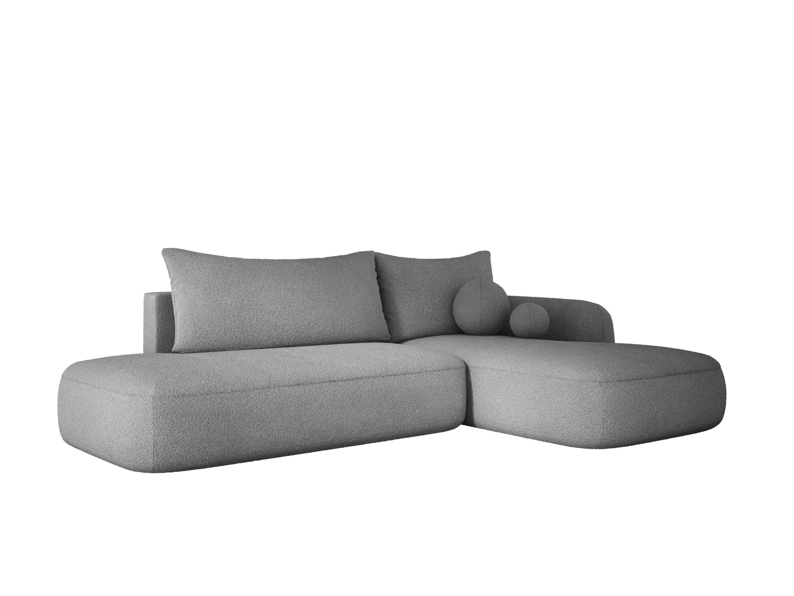 ECKSOFA BABU mit Schlaffunktion, Moderne Polsterecke für Wohnzimmer, funktionales Schlafsofa im Stoff NOW OR NEVER, 300x105x60cm rechte, graphit​ - Graphitfarben, Holz/Textil (300/190cm) - DomoHome