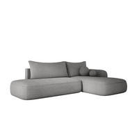 ECKSOFA BABU mit Schlaffunktion, Moderne Polsterecke für Wohnzimmer, funktionales Schlafsofa im Stoff NOW OR NEVER, 300x105x60cm rechte, graphit​ - Graphitfarben, Holz/Textil (300/190cm) - DomoHome