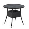 GARTENTISCH Yoro schwarz 80 cm - Schwarz, Kunststoff (80/80/73cm) - Juskys