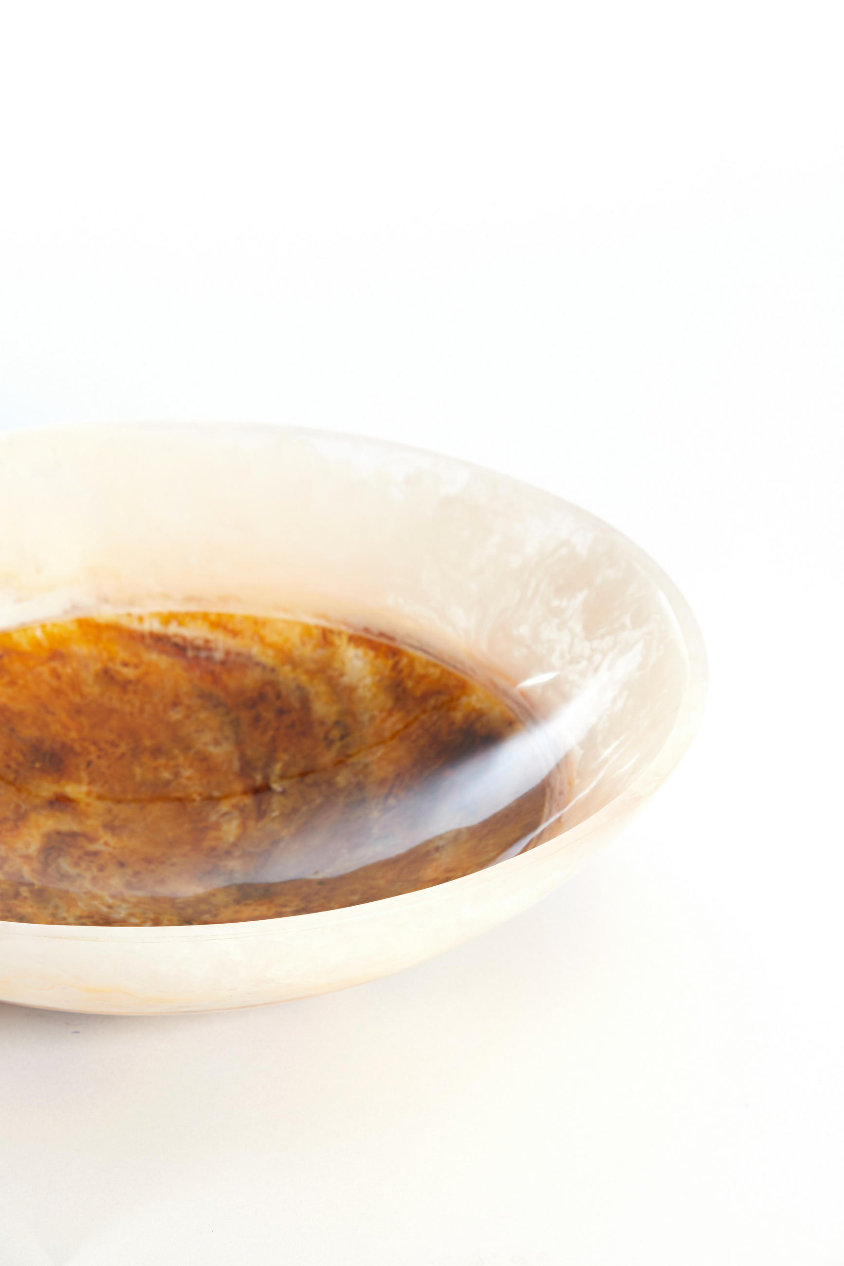 SCHALE Binanga Weiß Ø34/7,5 cm - Dunkelorange/Weiß, Kunststoff (34/7.5cm) - Light & Living