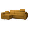 ECKSOFA Boston Mini Premium Cord 2RLC, Seite: Links LC+2R - Chromfarben/Braun, Holz/Textil (255/170cm) - MIRJAN24