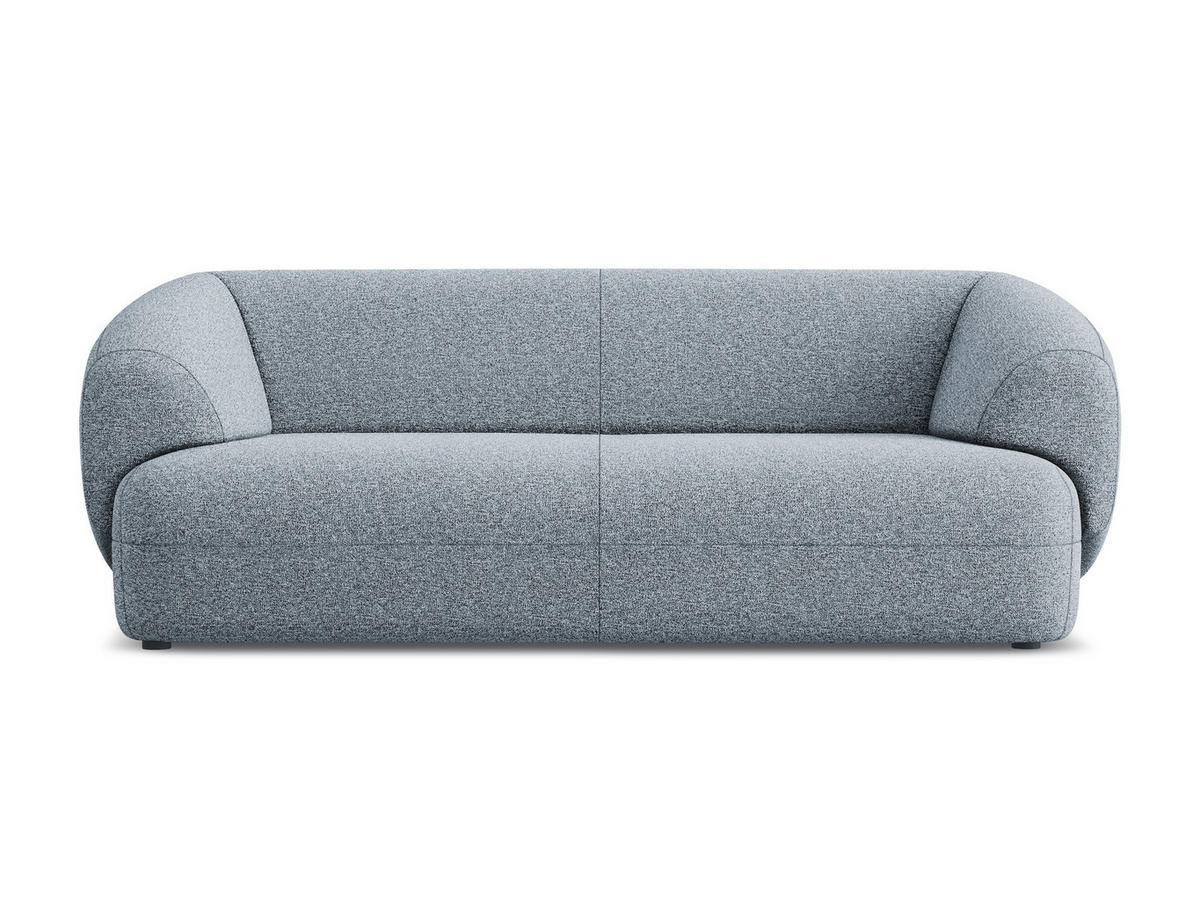 3-SITZER SOFA Strukturstoff Stoff Blau - Blau/Blaugrau, Kunststoff/Textil (212/81/98cm) - Makamii