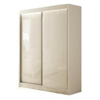 SCHRANK Weiß PEAK Schiebetür 150 cm 150x61x215 cm Aus Holzwerkstoff - Weiß Hochglanz/Weiß, Holzwerkstoff (150/215/61cm) - Sepro Meble