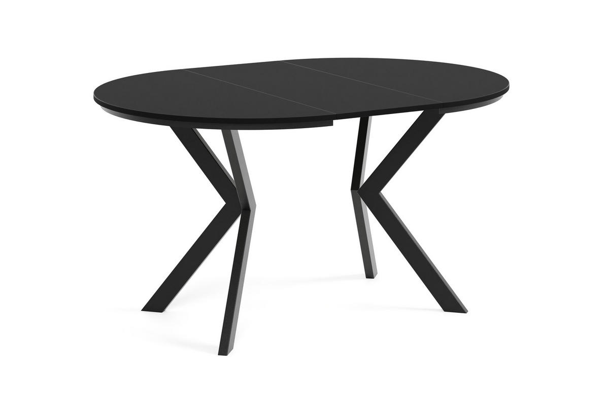 ESSTISCH EVO mit Felge - Schwarz, Holzwerkstoff/Metall (100/100/76cm) - Meblini