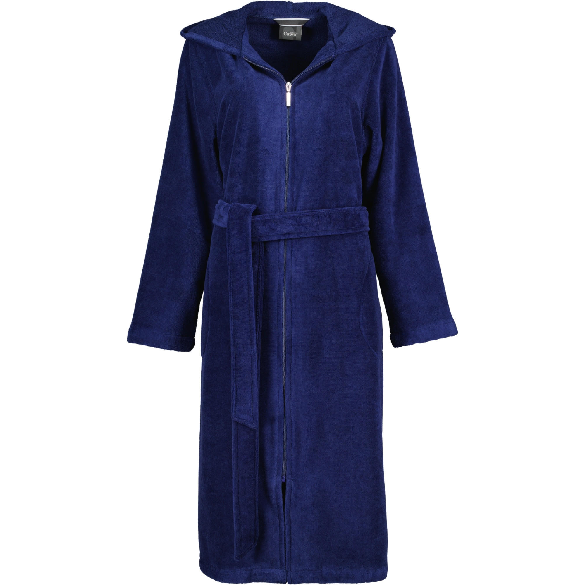 BADEMANTEL DAMEN KAPUZE 837 MARINE - 11 - Blau, Textil (Mnull) - Cawoe