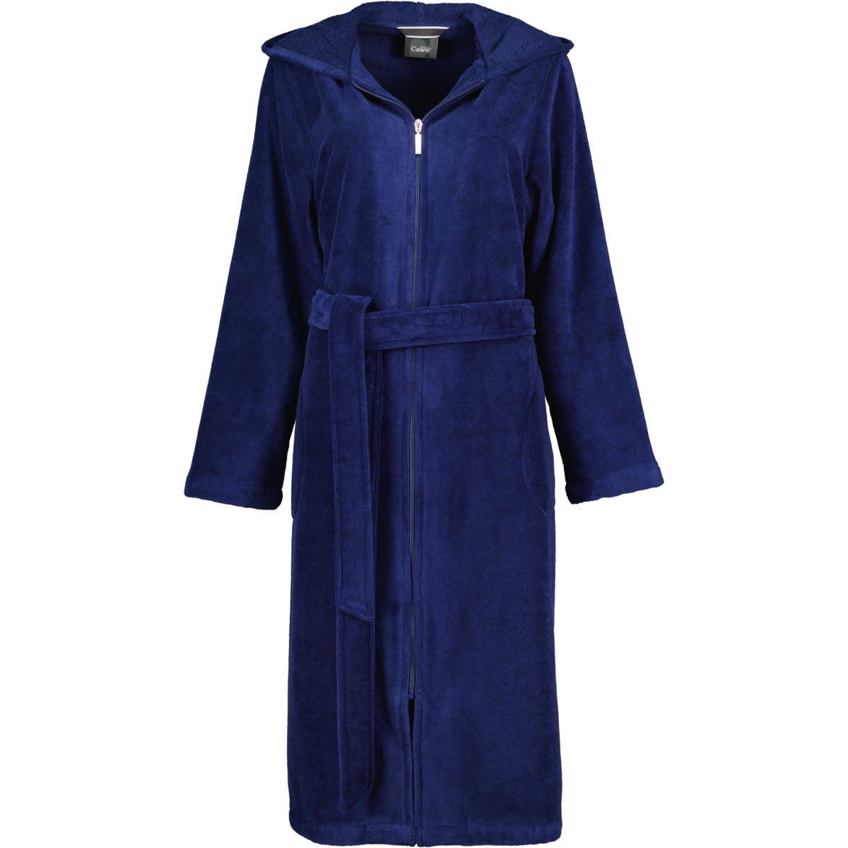 BADEMANTEL DAMEN KAPUZE 837 MARINE - 11 - Blau, Textil (Snull) - Cawoe