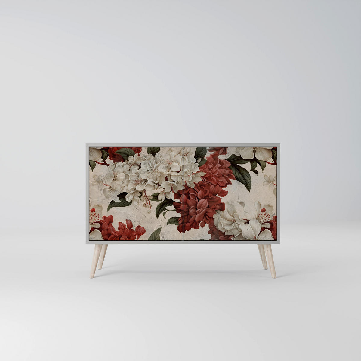 SIDEBOARD EPHEMERAL DAYS, Eicheneffekt, 111x42x77,5 cm, 2 Türen - Eichefarben/Buchefarben, Holzwerkstoff/Buchenholz (111/77.5/42cm) - SpaceRebels