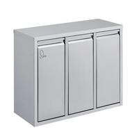 MÜLLEIMER Wandbefestigung H3X8 - Silberfarben, Metall (58/47/24cm) - SVITA