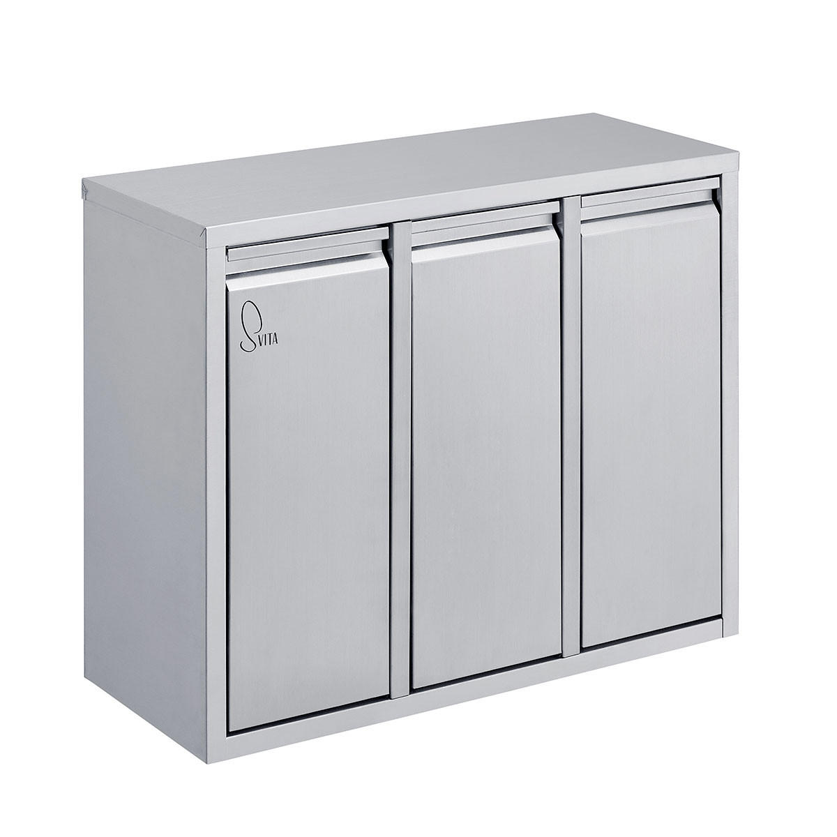 MÜLLEIMER Wandbefestigung H3X8 - Silberfarben, Metall (58/47/24cm) - SVITA
