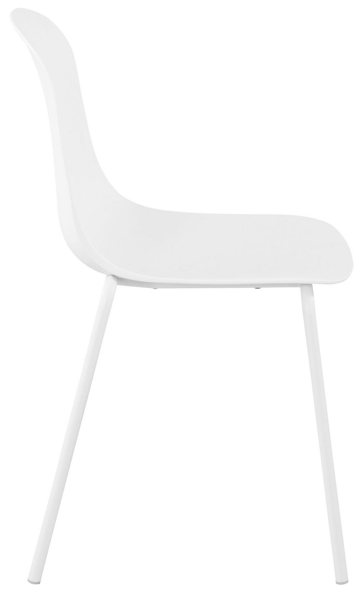 STAPELSTUHL 2 Kunststoff Weiß - Weiß, Kunststoff/Metall (51/85/55cm) - CLP