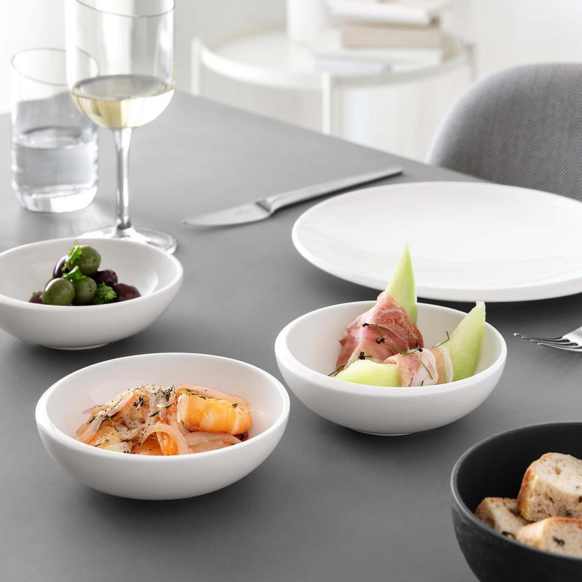 SCHÄLCHEN NewMoon weiß ø 13 cm 6er Set - Weiß, Keramik (13cm) - Villeroy & Boch