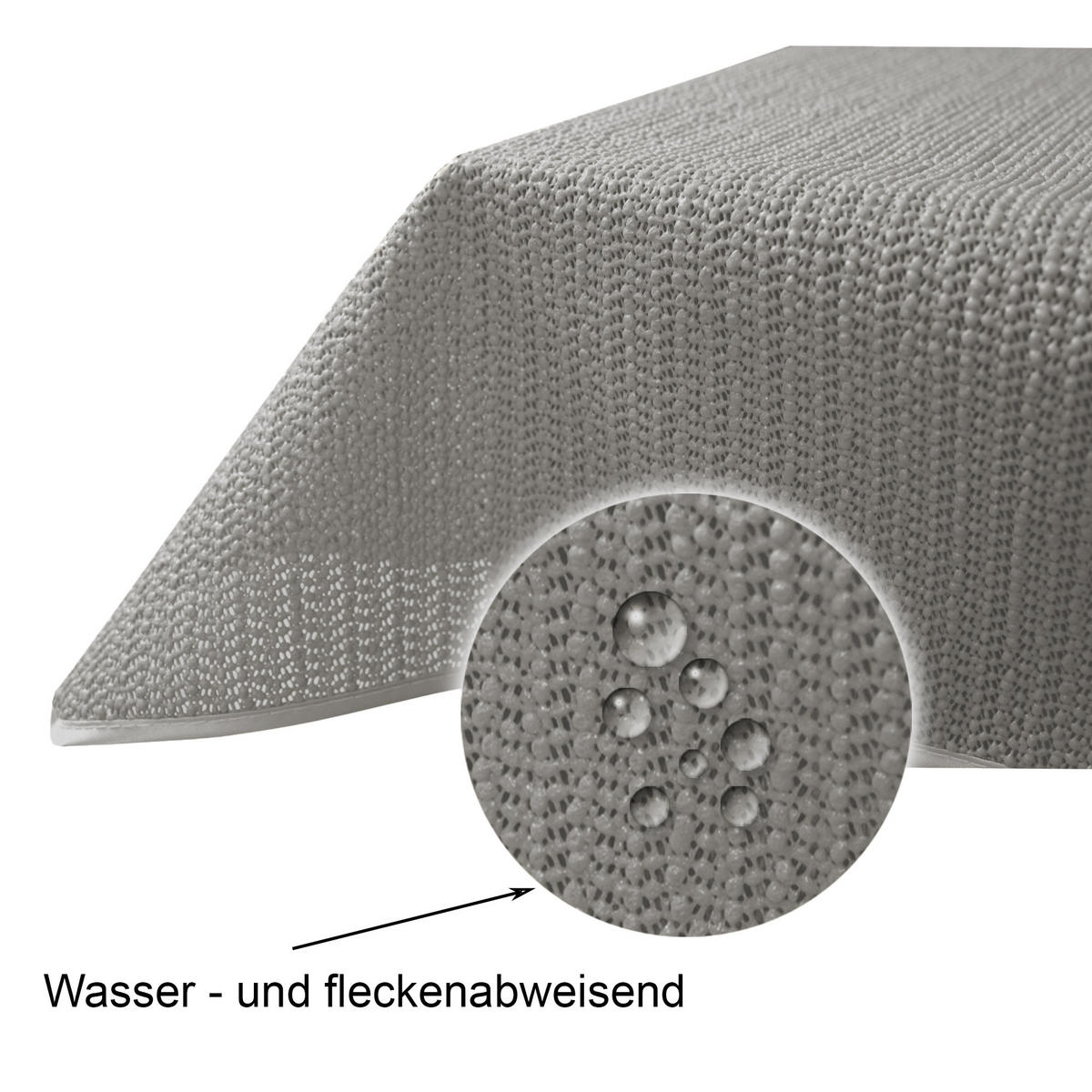 TISCHDECKE Outdoor rechteckig 110/140 cm Hellgrau - Hellgrau, Kunststoff (110/140cm) - TiborTex