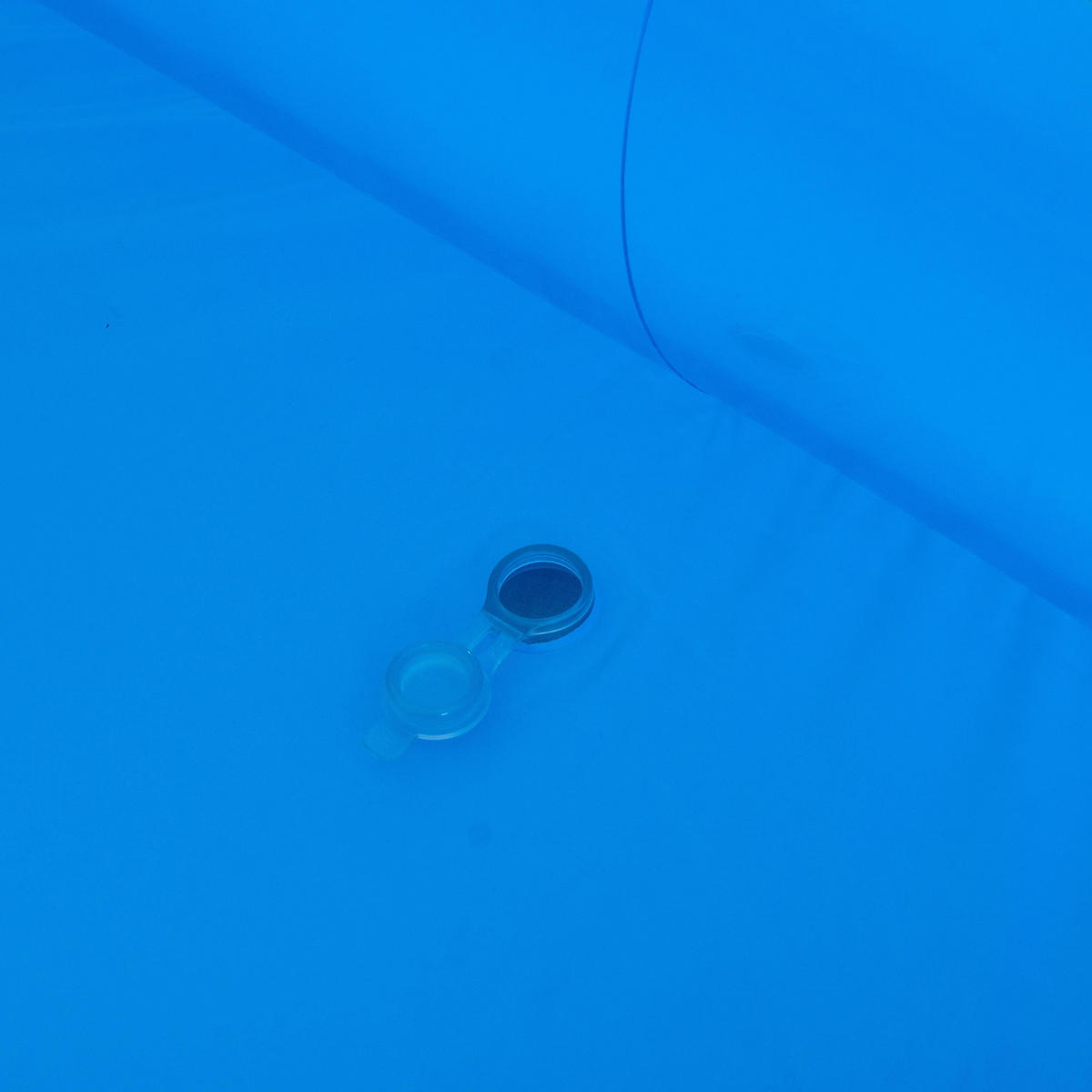 SUNCLUB Planschbecken rechteckig 200 x 150 x 50 cm blau mit 2 Luftringen und Ablaufventil - Blau, Kunststoff (150/200cm) - Avenli