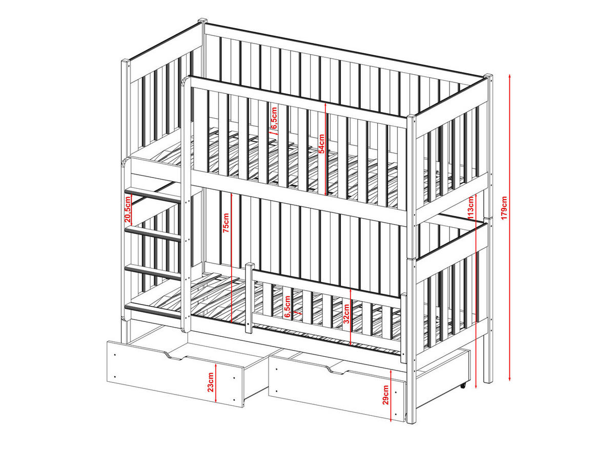 ETAGENBETT WEIß - Weiß, Holz (90/200cm) - FURNLUX