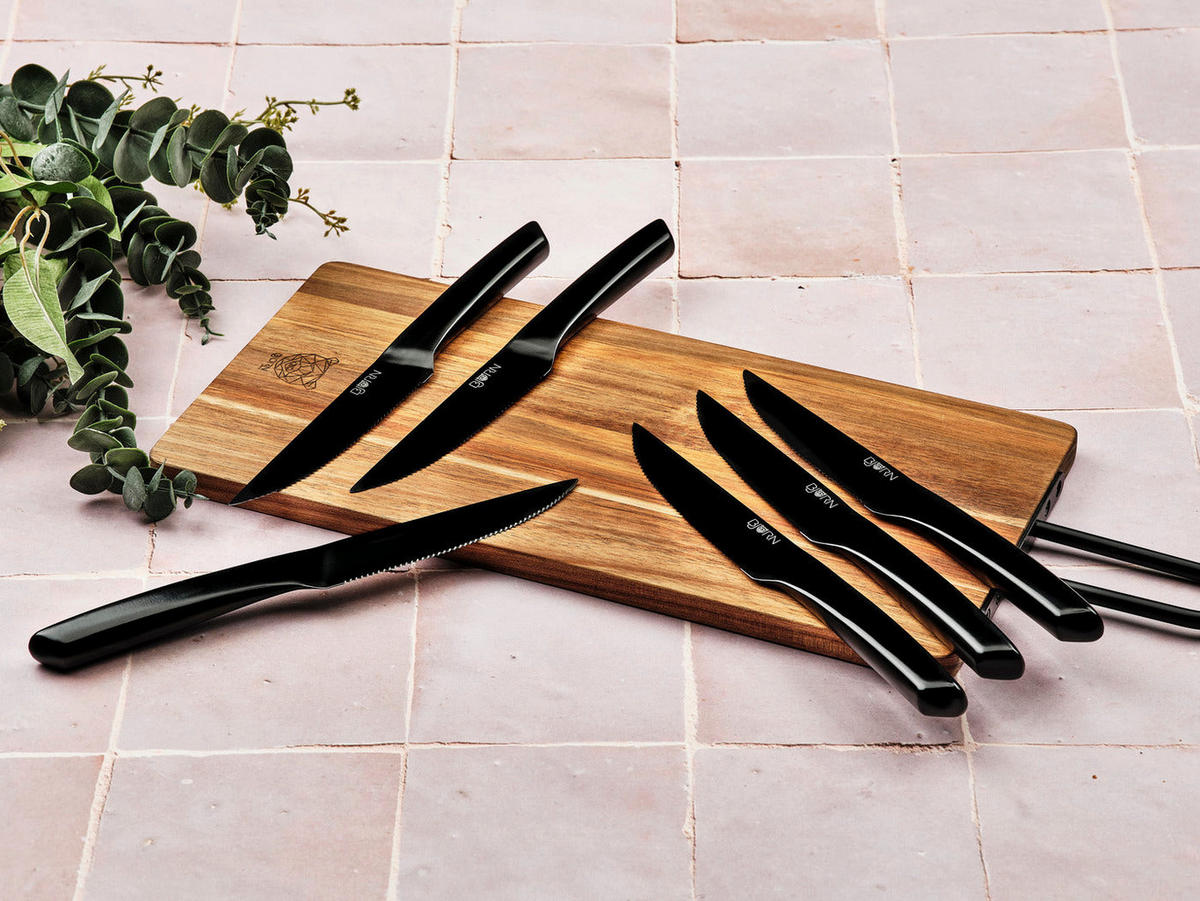 STEAKMESSER Jensen - 6er-Set - Schwarz, Metall (26cm) - Björn