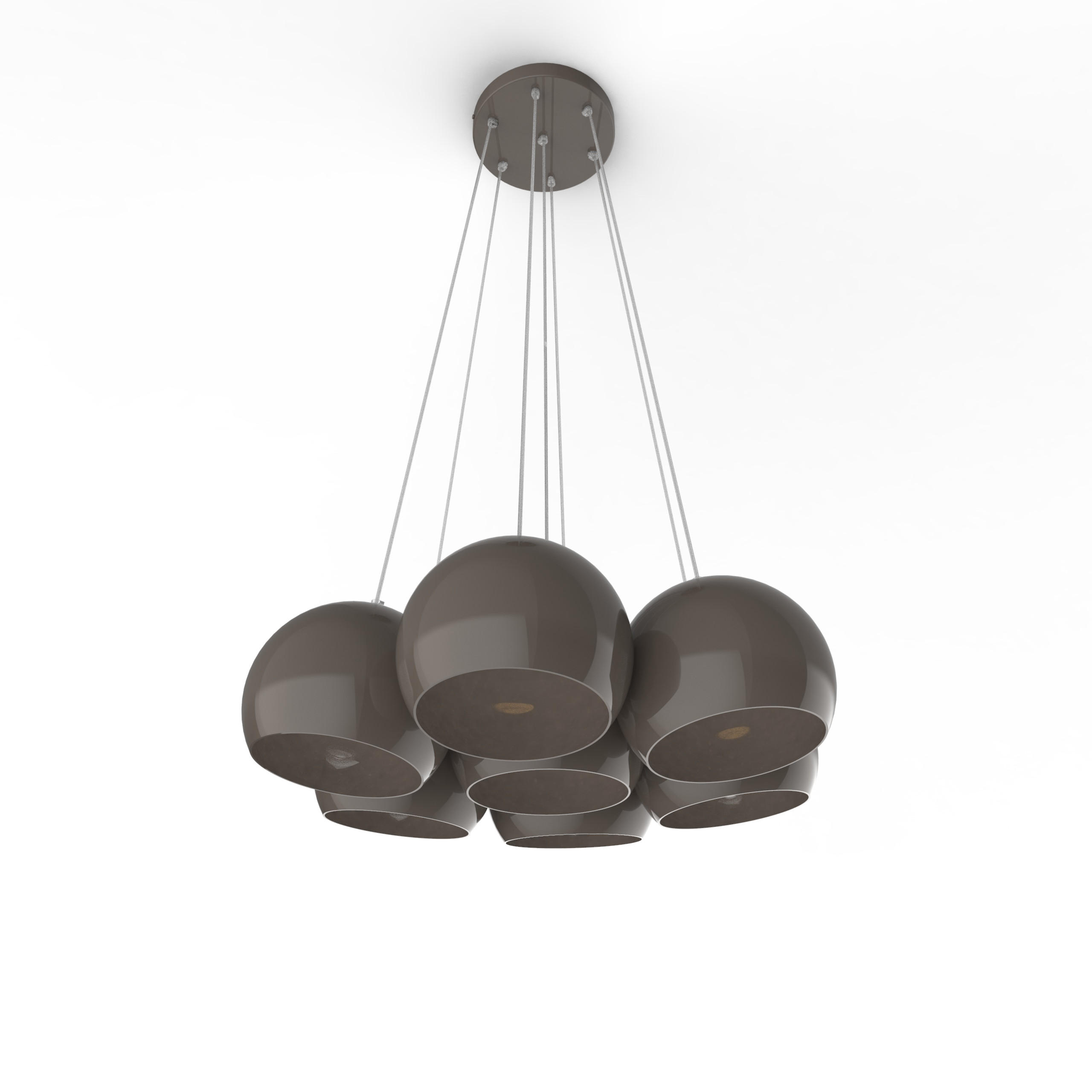 HÄNGELEUCHTE - Graubraun, Metall (25/25/20cm) - Lumicom