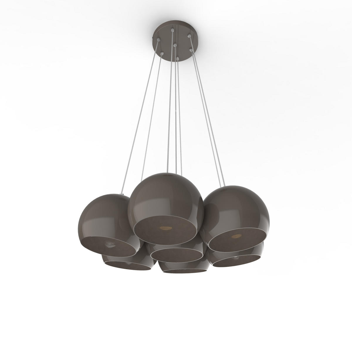 HÄNGELEUCHTE - Graubraun, Metall (25/25/20cm) - Lumicom