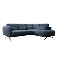 ECKSOFA ILUSIO L 250x205cm, Schlaffunktion, Blau, Rechts - Blau, Holz/Textil (248/205cm) - DomoHome