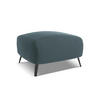 POUF Samt Stoff Blau - Blau/Petrol, Textil/Metall (65/44/65cm) - Makamii