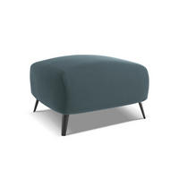 POUF Samt Stoff Blau - Blau/Petrol, Textil/Metall (65/44/65cm) - Makamii