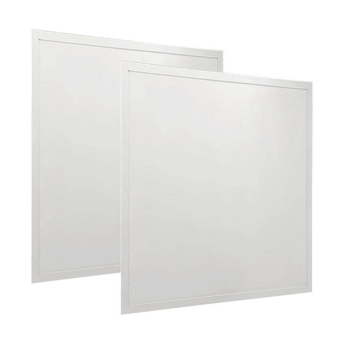 LED DECKENLEUCHTE Weiß Einbau 2er Set - Weiß, Metall (59.5/59.5/3.3cm)