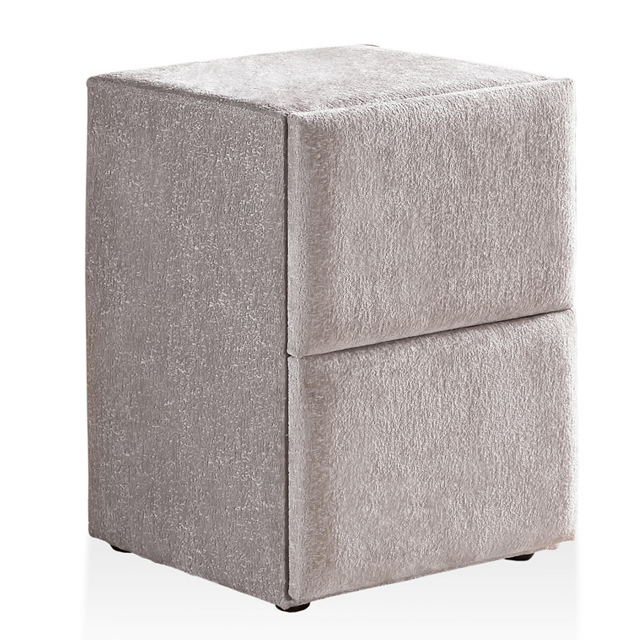 NACHTTISCH COMO 40/42/58 cm, Beige, zwei Schubladen - Beige/Schwarz, Holz/Kunststoff (40/58/42cm) - Consilio Concept