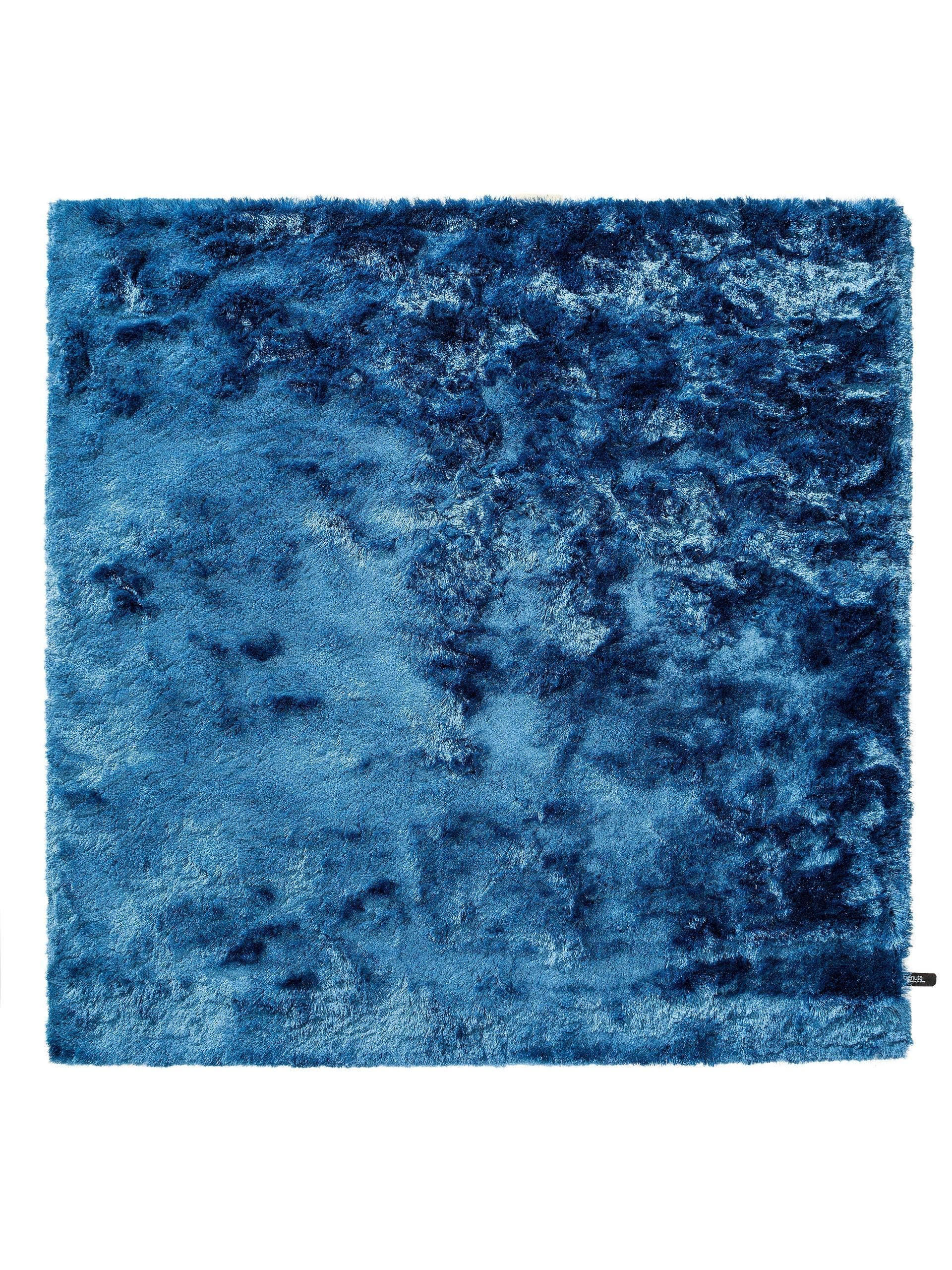 HOCHFLORTEPPICH Whisper Blau 200x200 cm - Blau, Textil (200/200cm) - benuta Nest