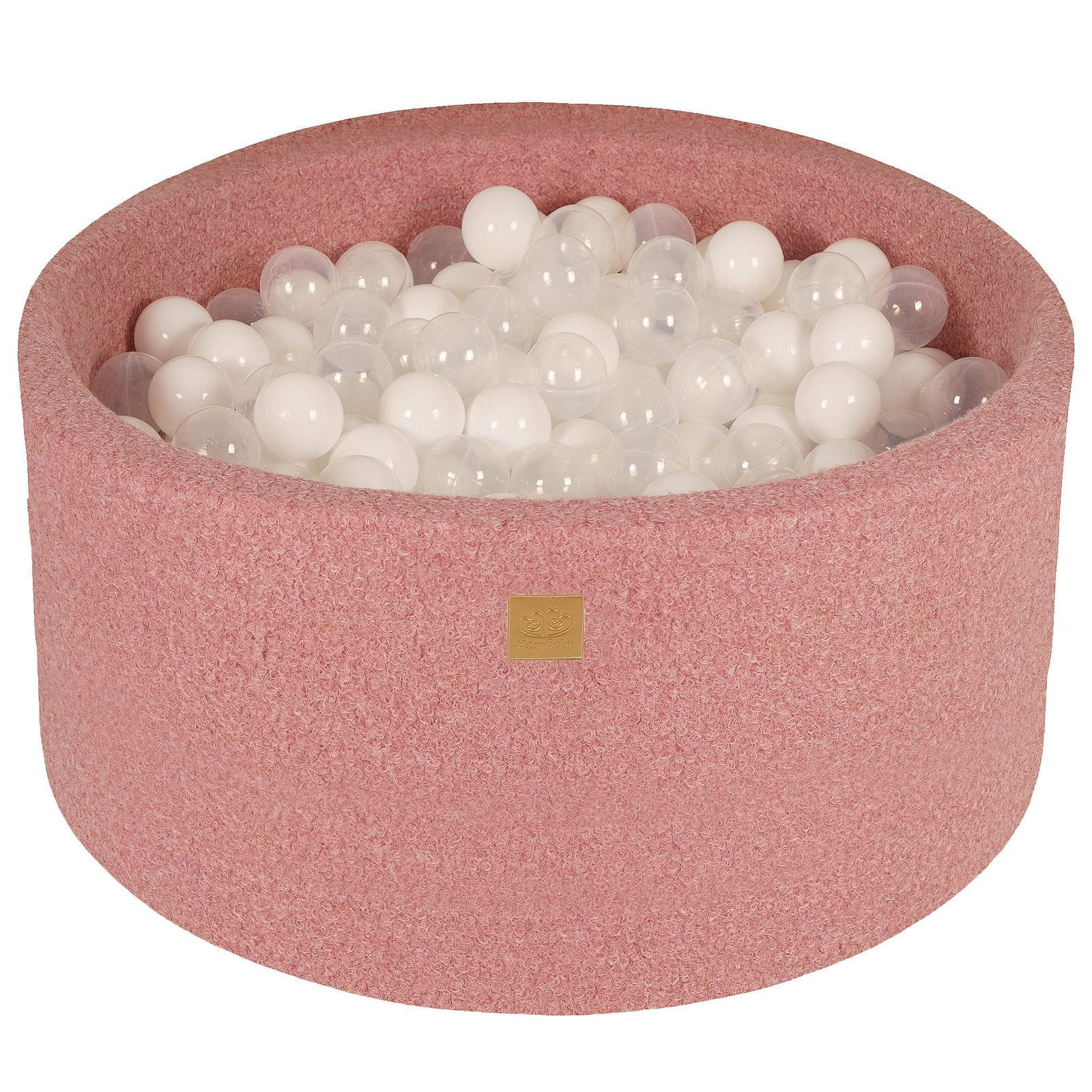 BÄLLEBAD für Kinder, Boucle, Rosa - Pink/Transparent, Textil (90/90/40cm) - MeowBaby