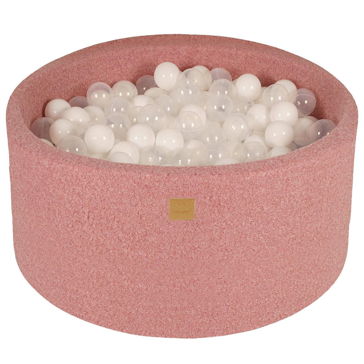 BÄLLEBAD für Kinder, Boucle, Rosa - Pink/Transparent, Textil (90/90/40cm) - MeowBaby