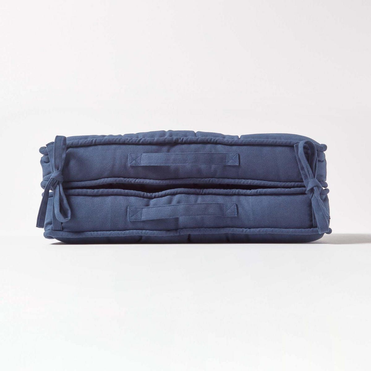 REISEKISSEN dunkelblau 50/50/10 cm – Klappkissen Baumwolle - Dunkelblau, Textil (50/50/12cm) - Homescapes