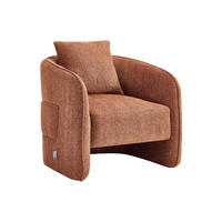 SESSEL aus meliertem Stoff – Terrakotta – LANITO - Braun, Textil (78/85/79cm) - Vente-Unique