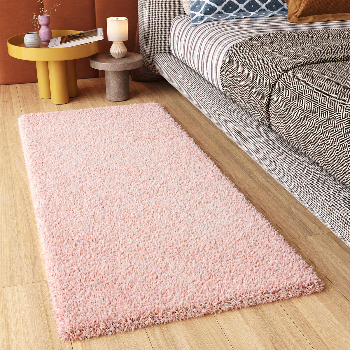 TEPPICHLÄUFER ESSENCE altrosa uni 100/250 cm - Altrosa, Textil (100/250cm) - Tapiso