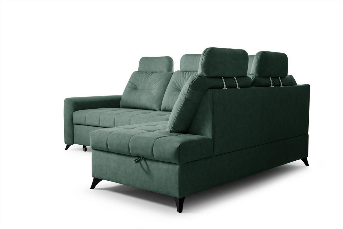 ECKSOFA Wendie - Grün, Holzwerkstoff/Textil (250/200cm) - Fun Möbel
