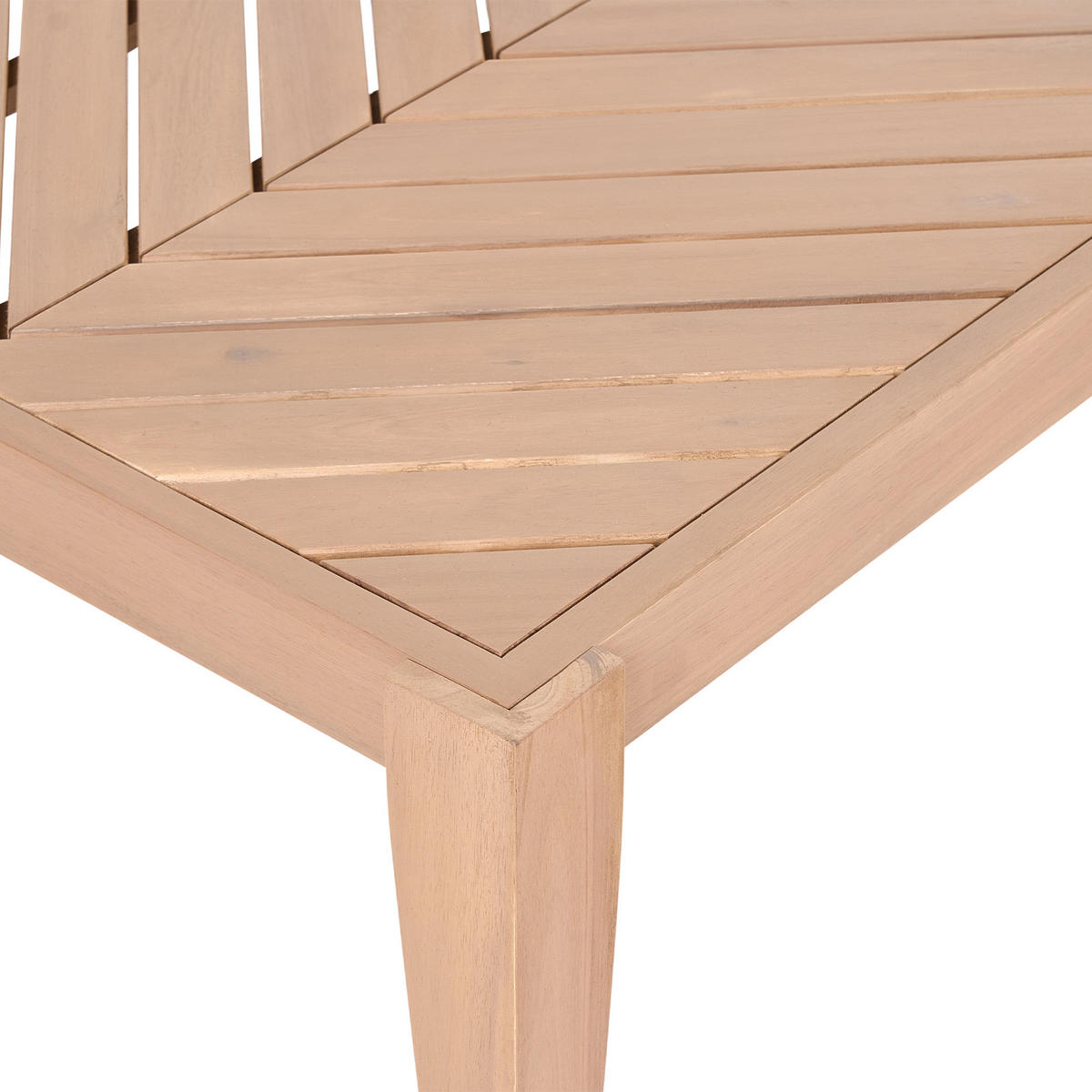 OUTDOOR-COUCHTISCH 123/68 cm Akazienholz Hellbraun Rivello - Hellbraun/Braun, Holz (123/68/35cm) - Beliani