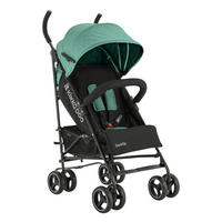KINDERWAGEN Käfer türkis Stahlrahmen, Korb, abnehmbare Vorderräder, Fußstütze - Grün, Metall (78/48/104cm) - Kikka boo