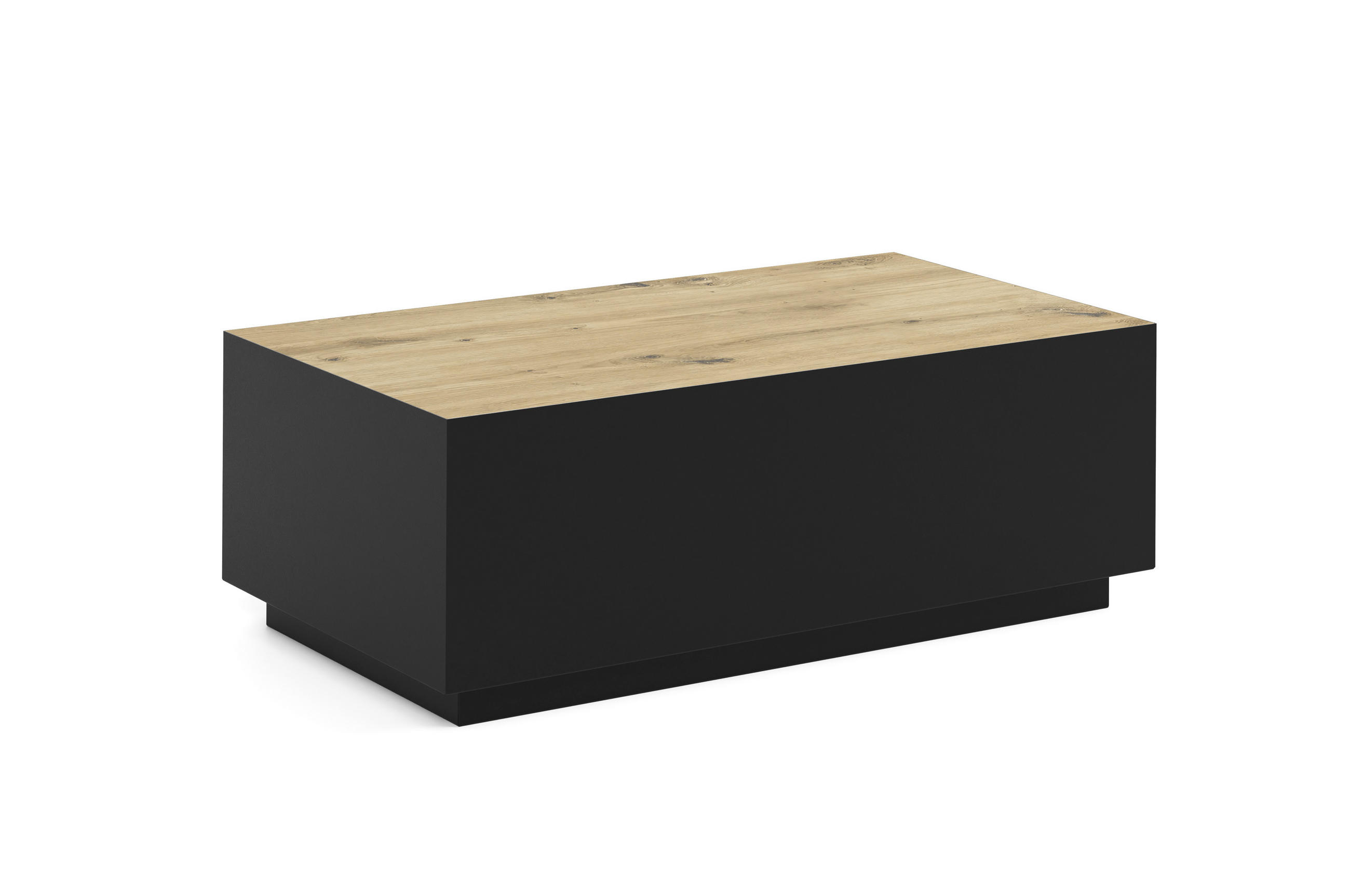 COUCHTISCH MORISS - Schwarz/Eiche Artisan, Holzwerkstoff (55/100/36cm) - Meblini