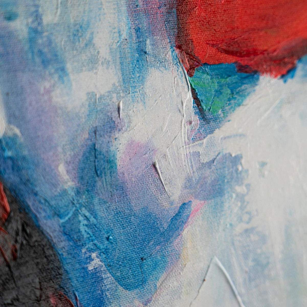 GEMÄLDE Magisches Ballett Schattenfugenrahmen Rot 120x80 cm - Rot, Holz (120/80cm) - YS-art gallery